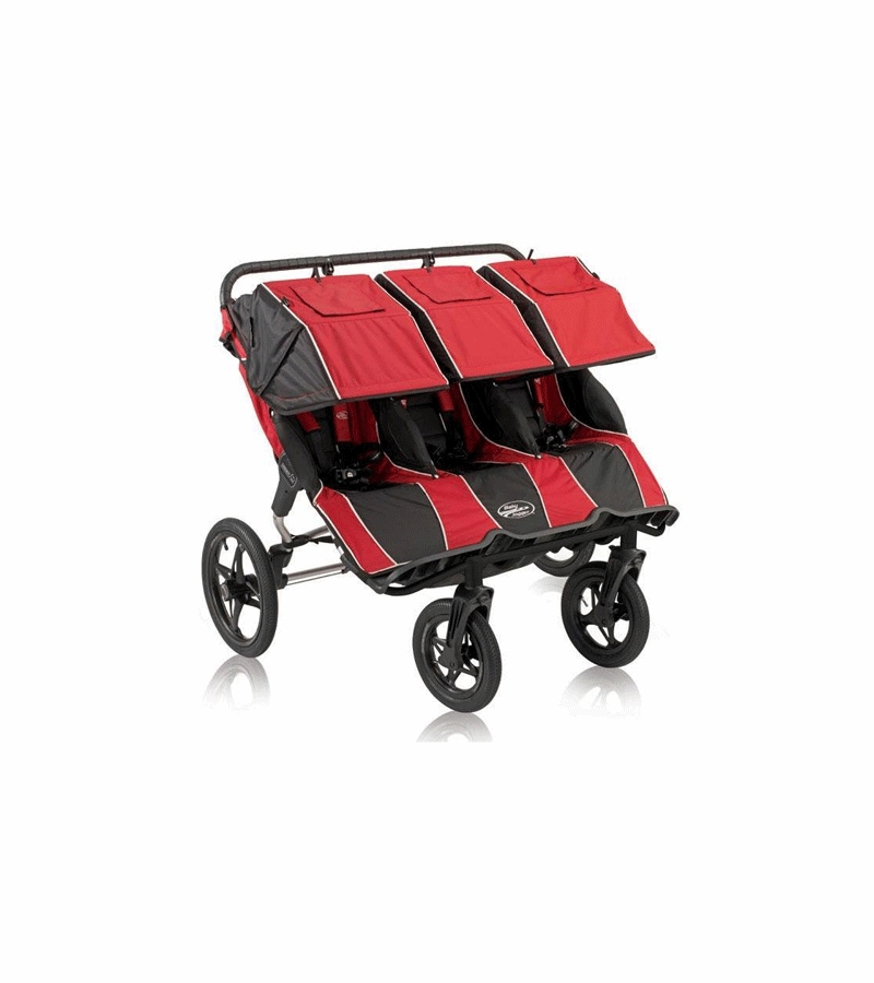Baby Jogger Summit 360 Triple Stroller in Red/Black