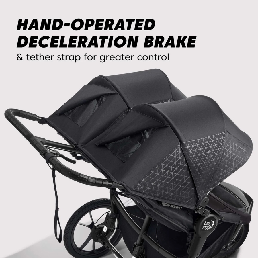 Baby Jogger Summit X3 Double Jogging Stroller Midnight Black