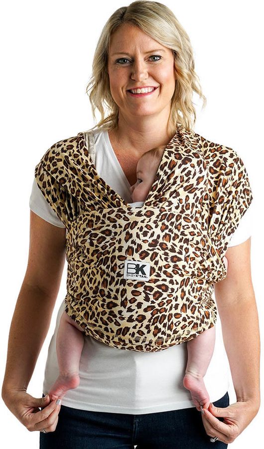 Baby K'tan Baby Carrier in Leopard Love Brown Extra Large