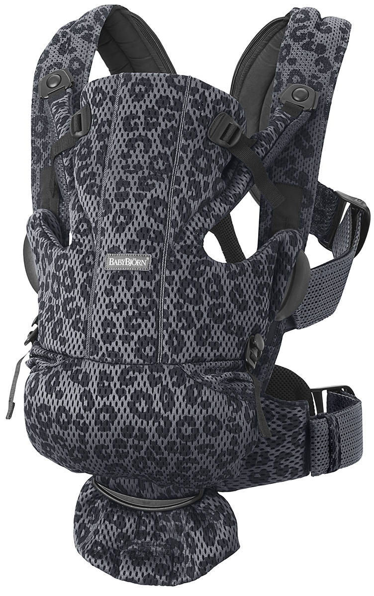 BabyBjorn Baby Carrier Free, 3D Mesh Anthracite/Leopard