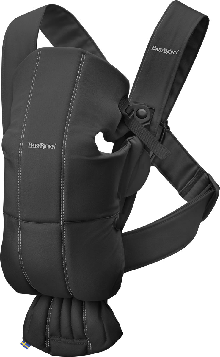 BabyBjrn Baby Carrier Mini Cotton, Black