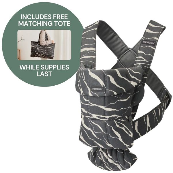BabyBjorn Baby Carrier Mini, Cotton Anthracite / Landscape