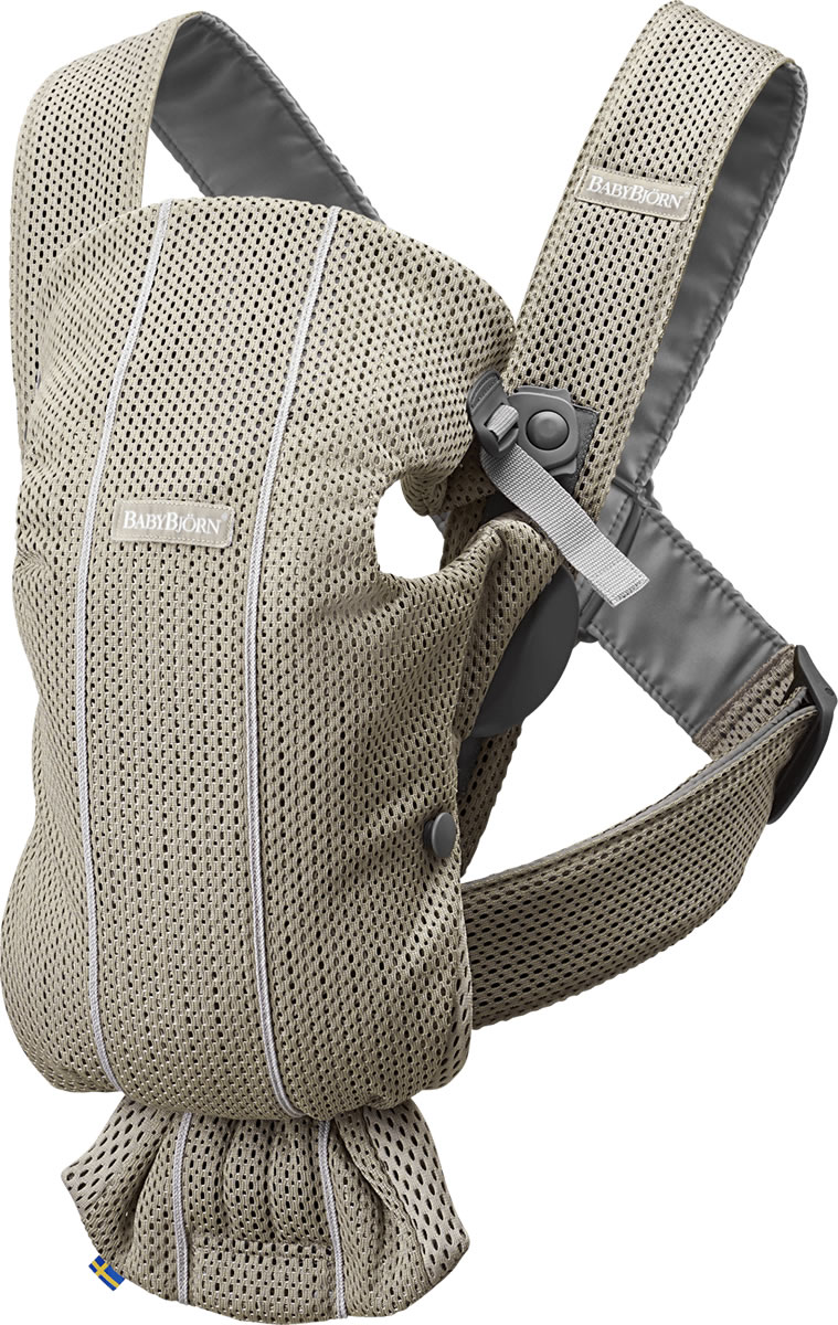 BabyBjrn Baby Carrier Mini 3D Mesh, Beige Gray