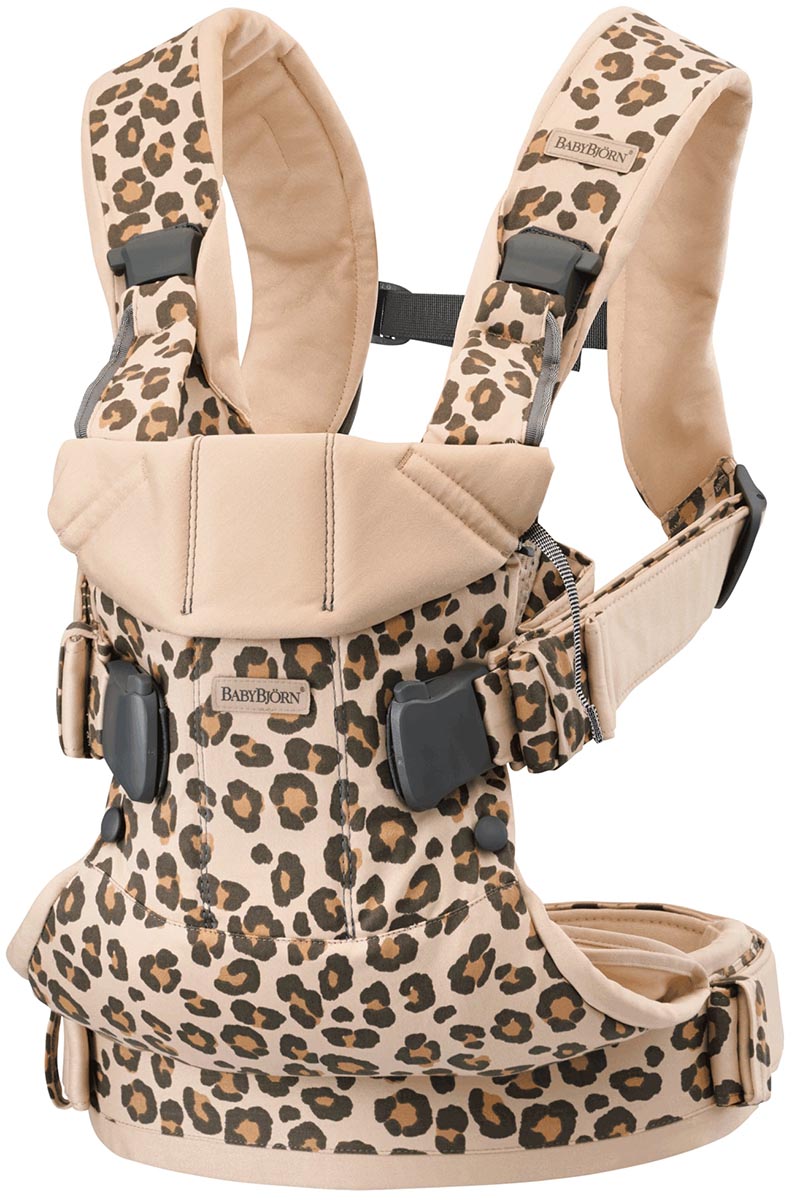 BabyBjrn Baby Carrier One Cotton, Beige Leopard