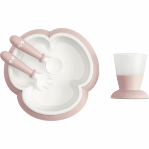 BabyBjorn Baby Feeding Set, Powder Pink