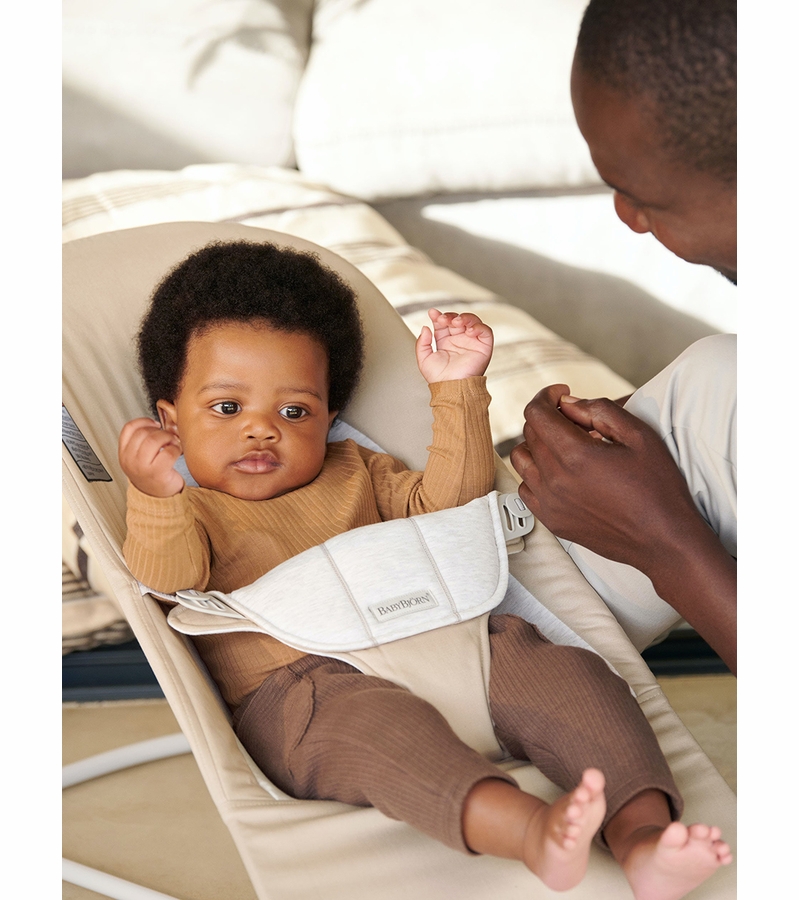 BabyBjorn Bouncer Balance Soft, Cotton Jersey Beige / Grey