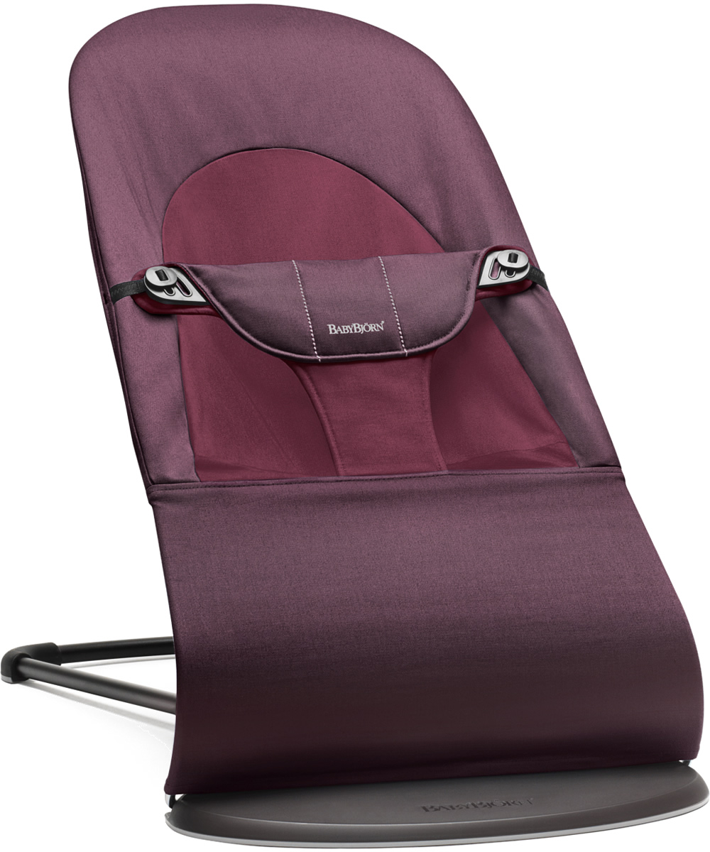 BabyBjorn Bouncer Balance Soft Cotton Plum Red