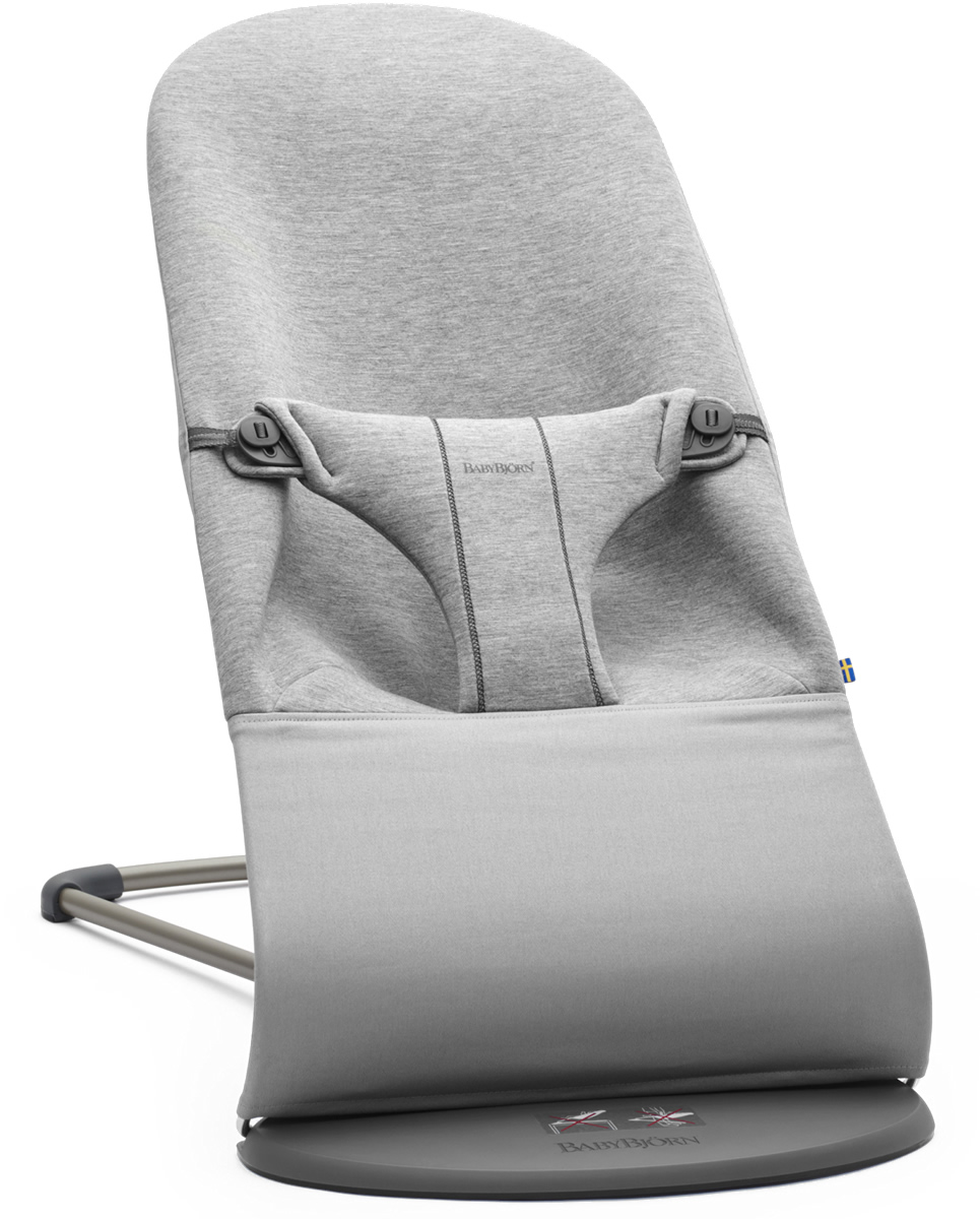 BabyBjrn Bouncer Bliss, Dark Gray Frame 3D Jersey Light Gray