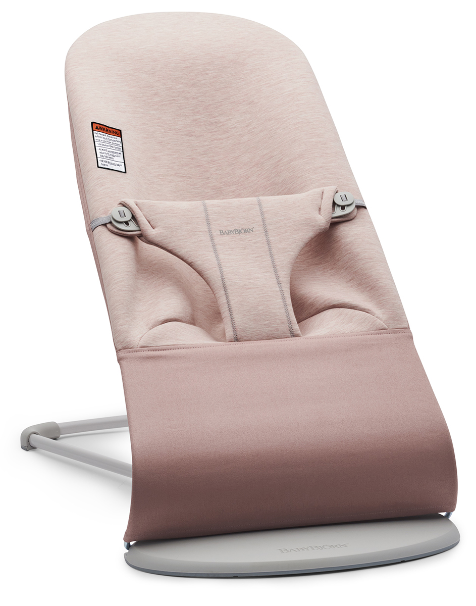 BabyBjorn Bouncer Bliss, 3D Jersey Light Pink / Light Gray Frame