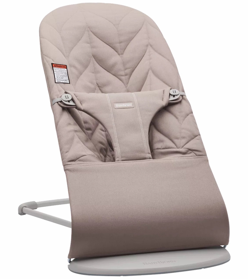 BabyBjorn Bouncer Bliss, Cotton Petal Quilt Sand Grey