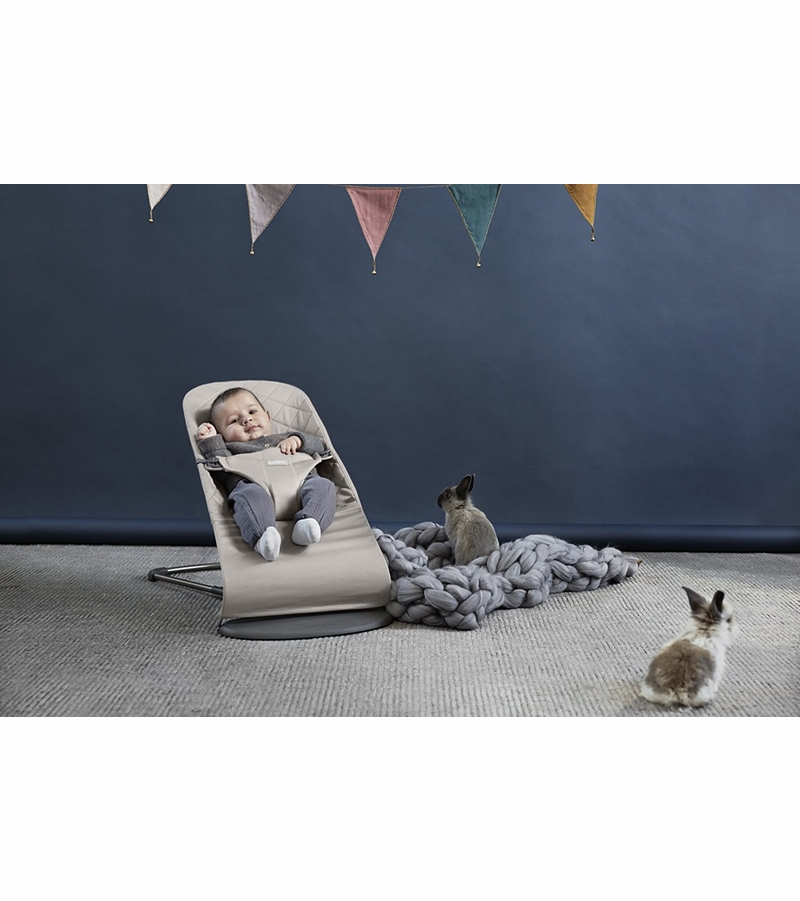 BabyBjorn Bouncer Bliss, Cotton Sand Gray
