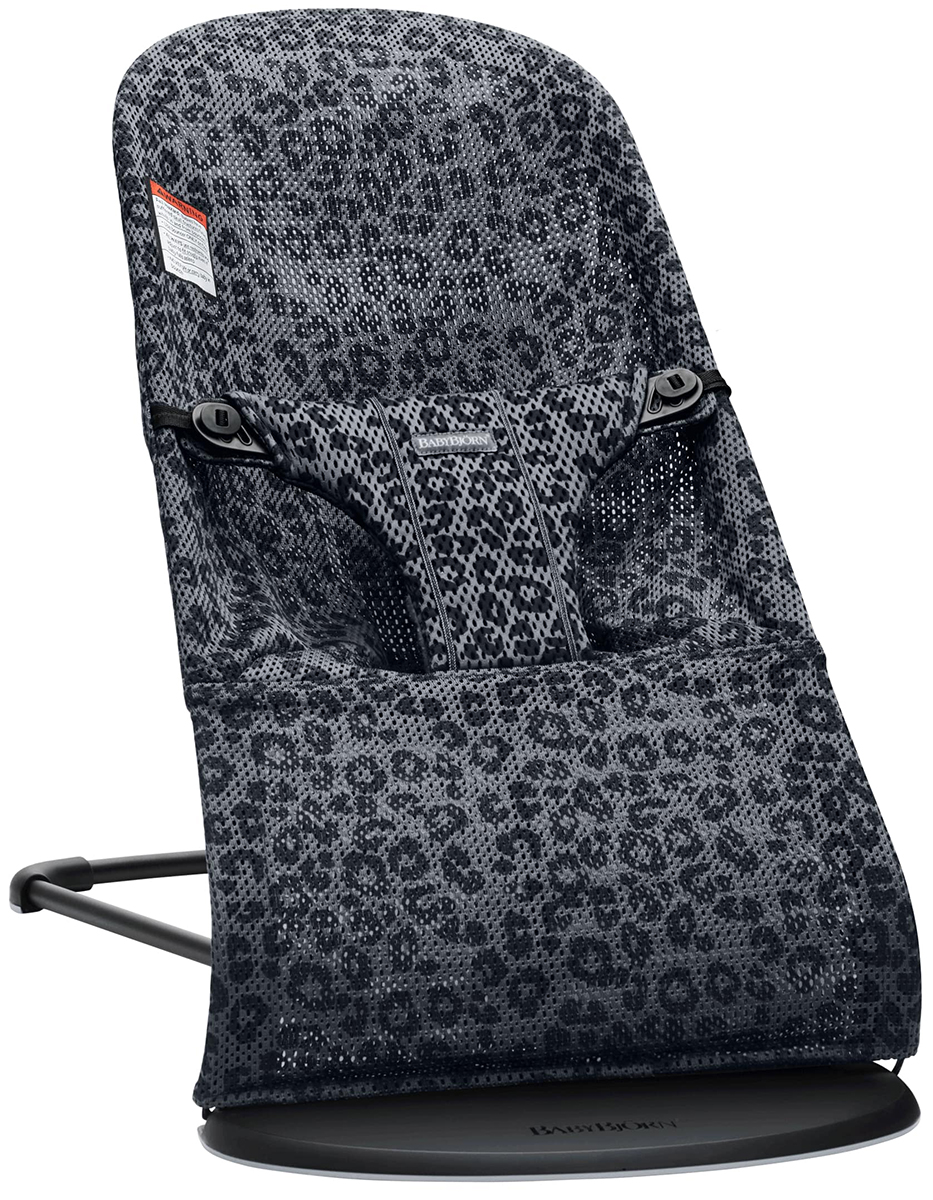 BabyBjrn Bouncer Bliss, Dark Gray Frame Mesh Anthracite Leopard