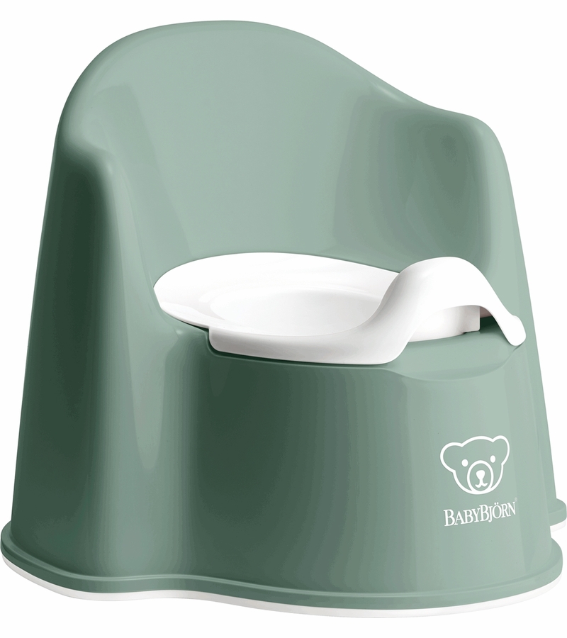 BabyBjorn Potty Chair Deep Green/White