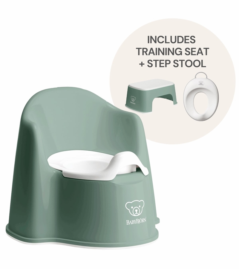 BabyBjorn Potty Training Bundle Deep Green / White