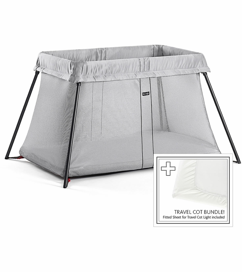 BabyBjorn Travel Crib Light Bundle Silver