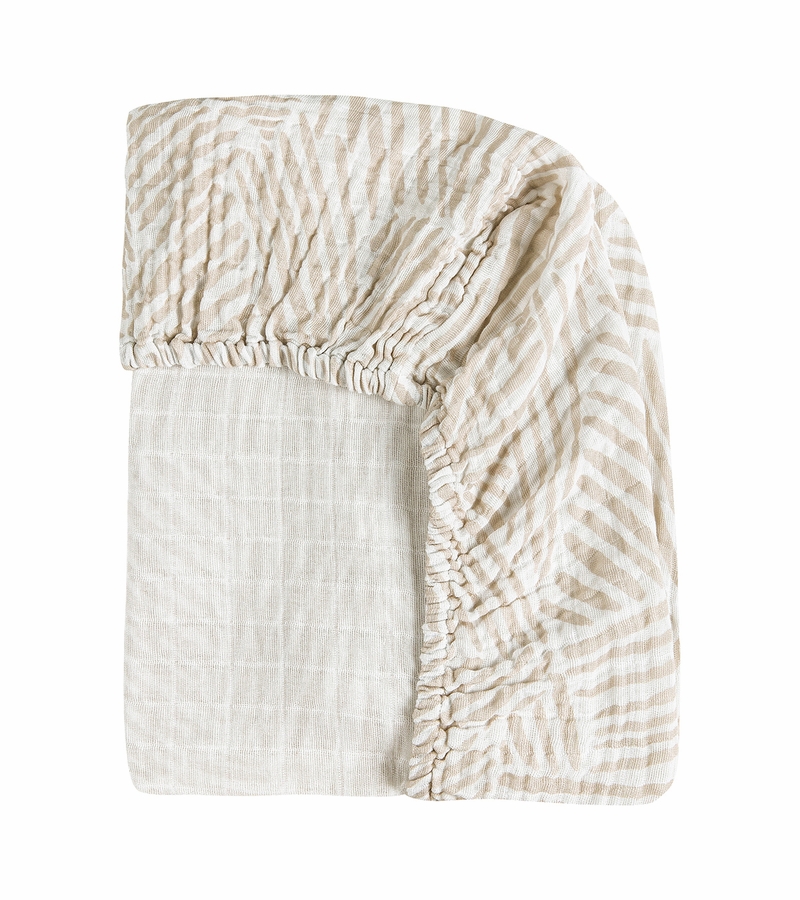 Babyletto AllStages Organic Muslin Cotton Sheet Oat Stripe
