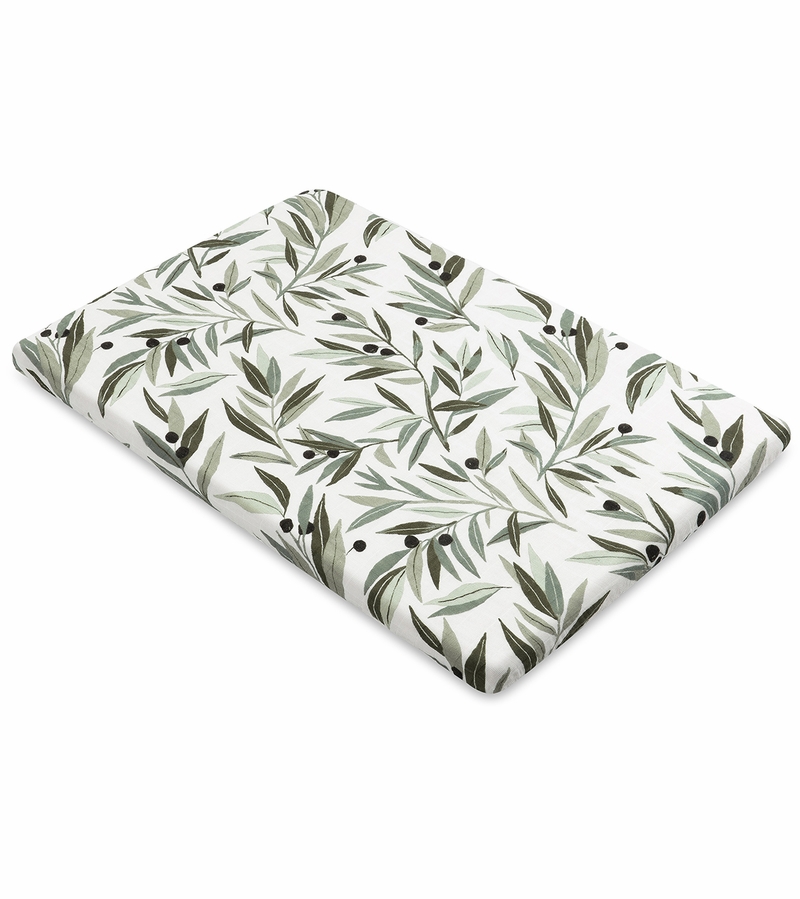 Babyletto AllStages Organic Muslin Cotton Sheet Olive Branches