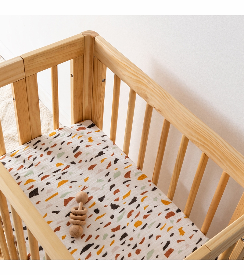 Babyletto AllStages Organic Muslin Cotton Sheet Terrazzo