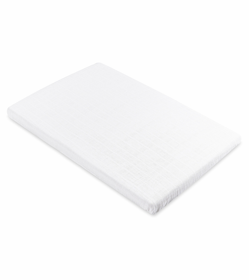 Babyletto all stages organic muslin cotton bassinet sheet white