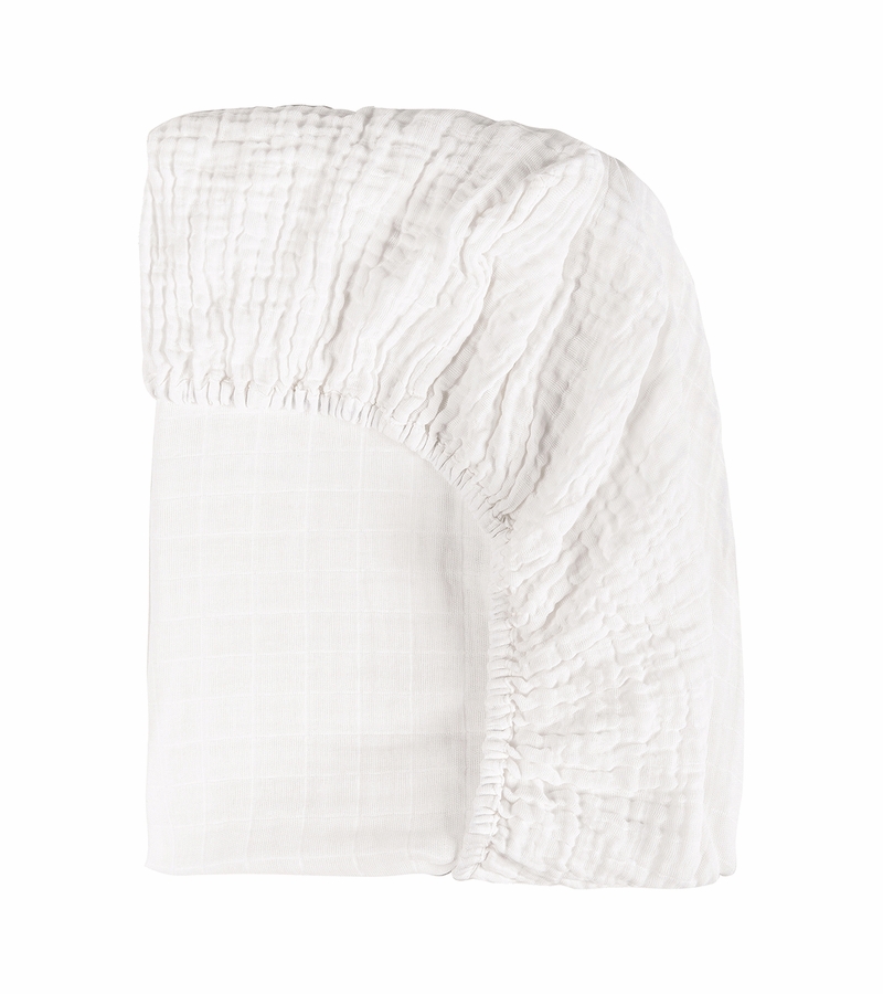 Babyletto AllStages Organic Muslin Cotton Sheet White