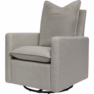 Babyletto Cali Pillowback Swivel Glider - Performance Grey Eco-Weave
