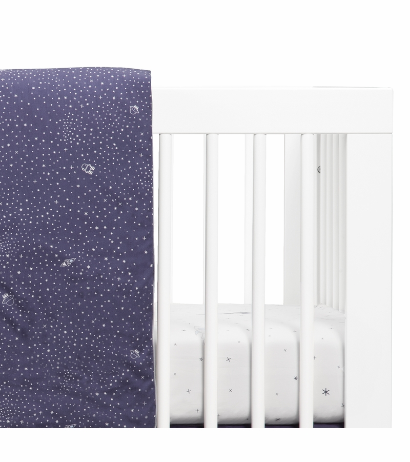 Babyletto Galaxy Floating Robots Fitted Crib Sheet