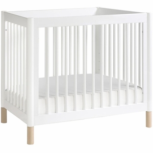 BabyLetto Gelato 2-in-1 Mini Crib - White/Natural
