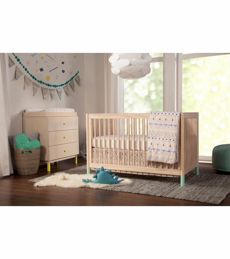 Babyletto Gelato 4in1 Convertible Crib, White Color Feet With Toddler Bed Conversion Kit in