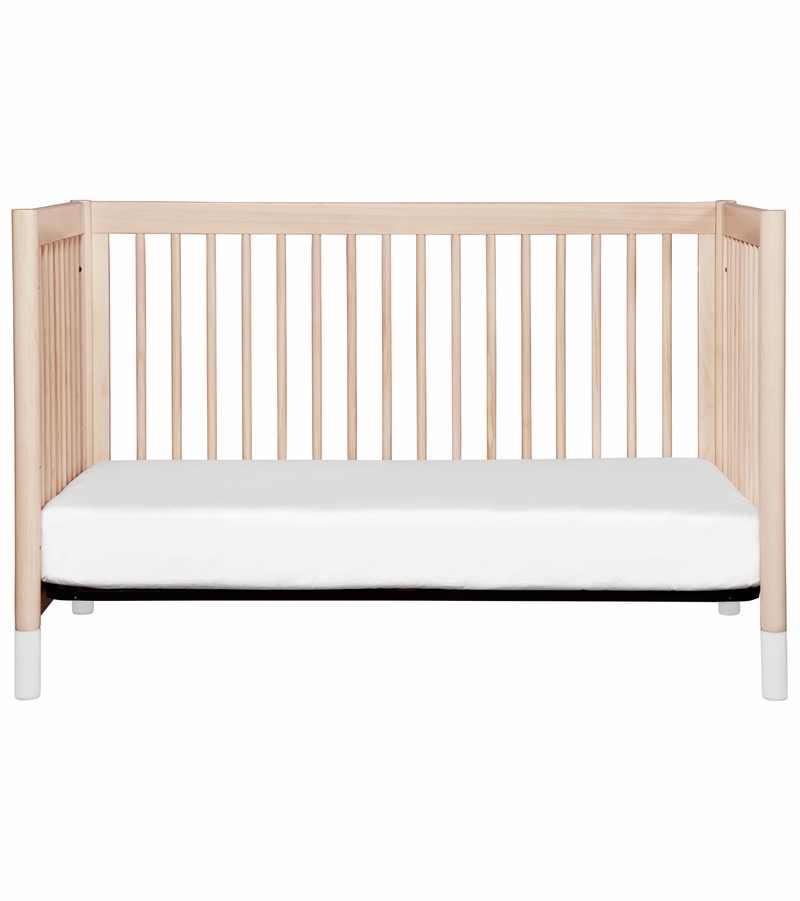 Babyletto Gelato 4in1 Convertible Crib, White Color Feet With Toddler Bed Conversion Kit in