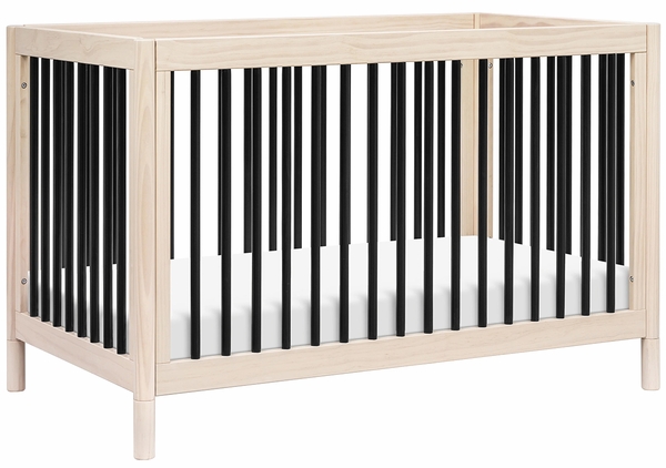 Babyletto Gelato 4-in-1 Convertible Crib w/Toddler Bed Conversion Kit - Washed Natural / Black