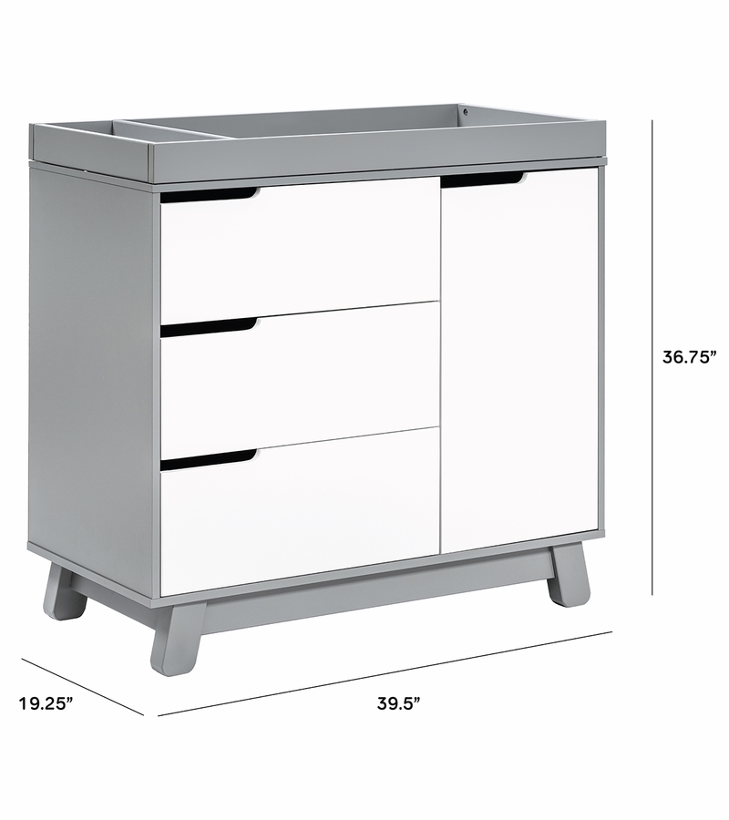 Babyletto Hudson 3Drawer Changer Dresser, KD w/Removable Changing Tray