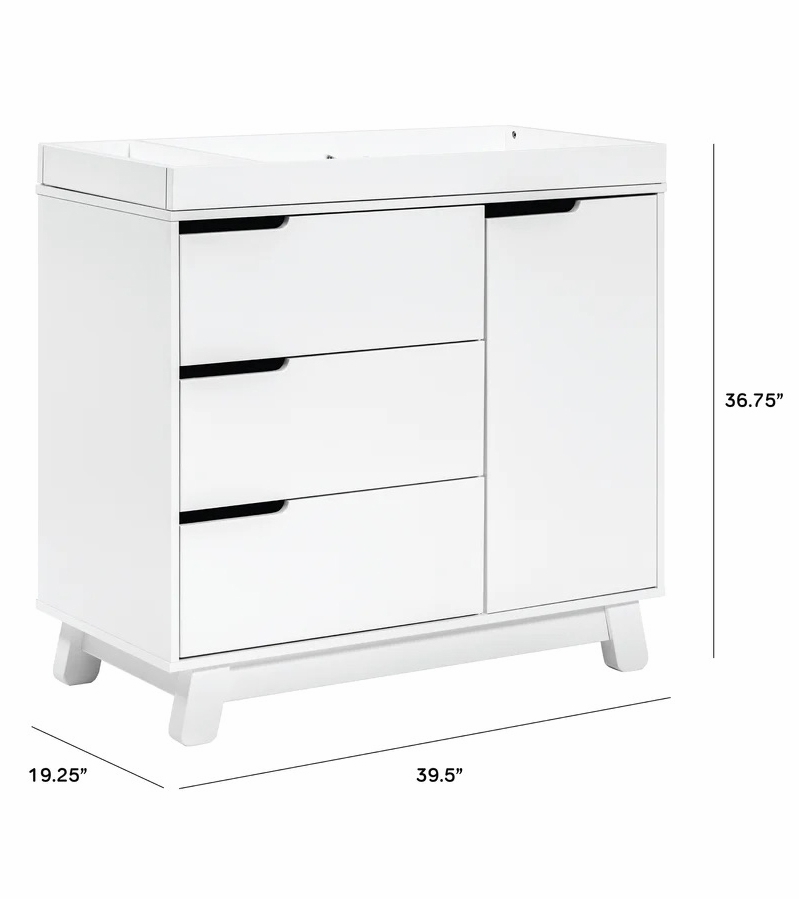 Babyletto Hudson 3Drawer Changer Dresser, KD w/Removable Changing Tray