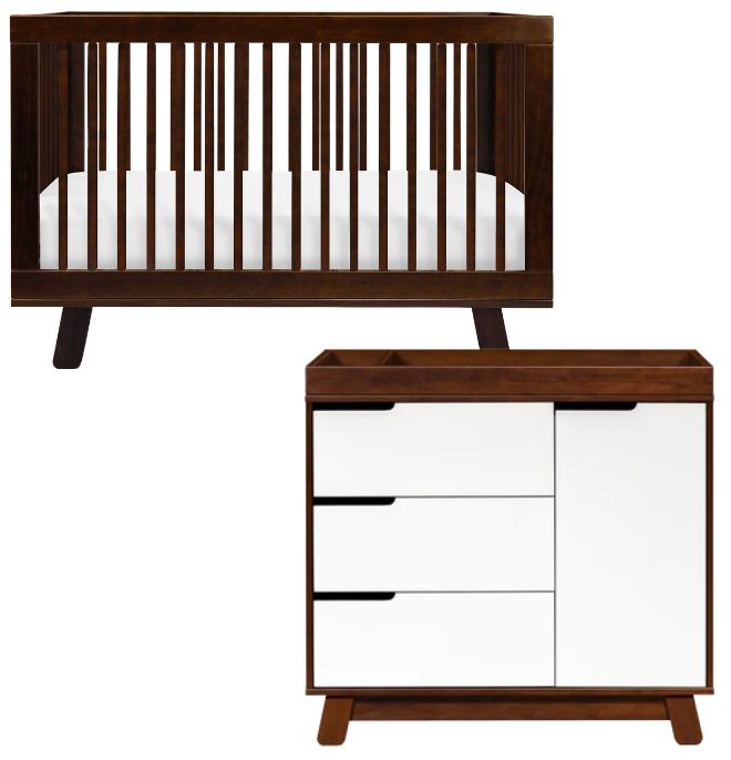 Babyletto Hudson 3in1 Convertible Crib + 3Drawer Changer Dresser