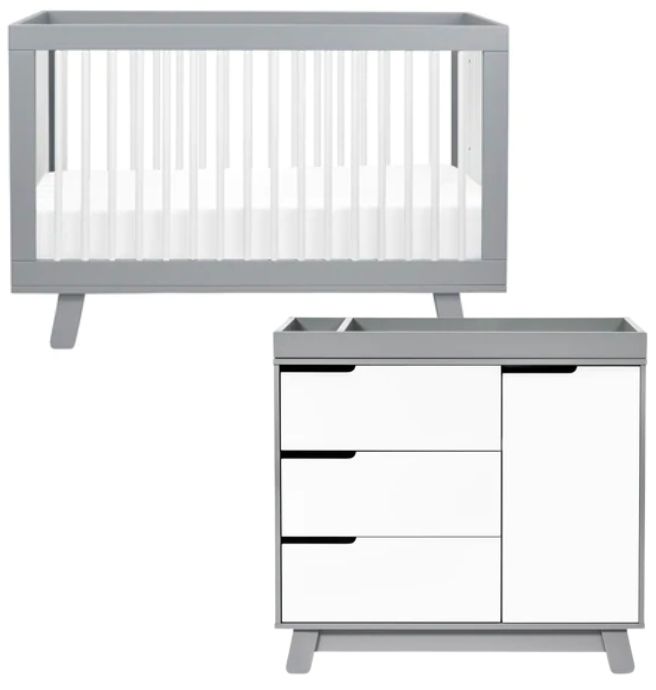 Babyletto Hudson 3in1 Convertible Crib + 3Drawer Changer Dresser