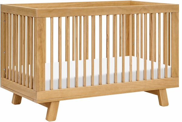 Babyletto Hudson 3-in-1 Convertible Crib with Toddler Bed Conversion Kit - Honey