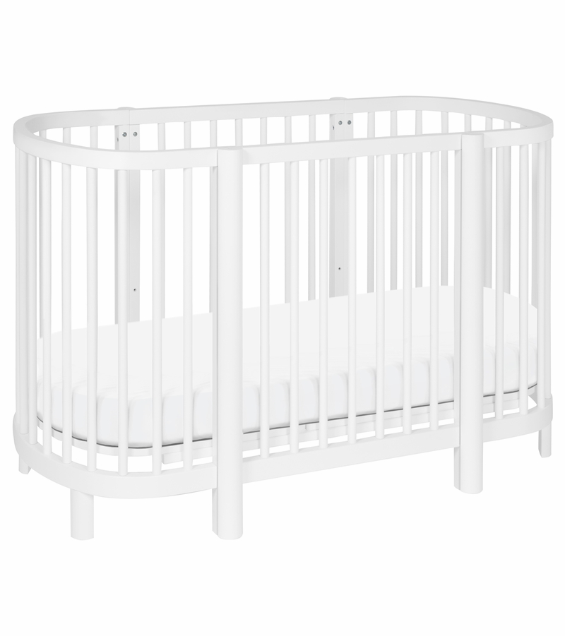 Babyletto Hula Convertible Oval Crib & Mini White Finish