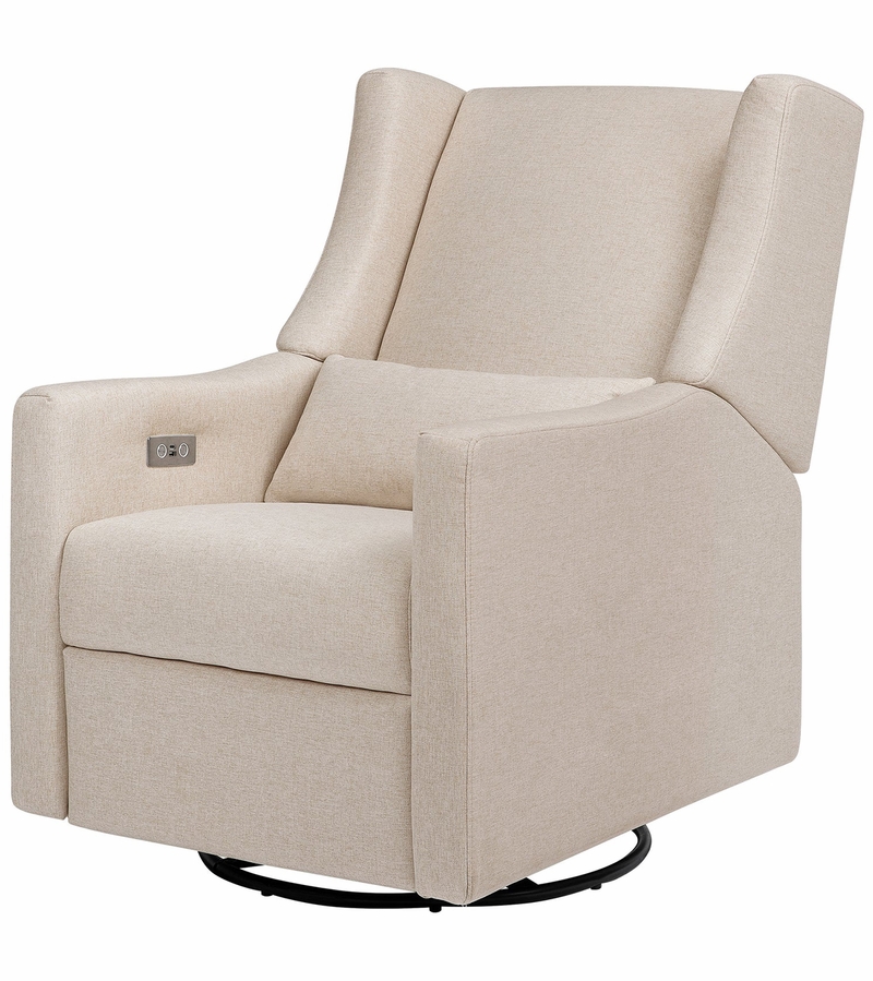 Babyletto Kiwi Electronic Glider Recliner w/ USB Performance Beach