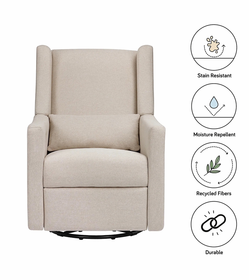 Babyletto Kiwi Electronic Glider Recliner w/ USB Performance Beach