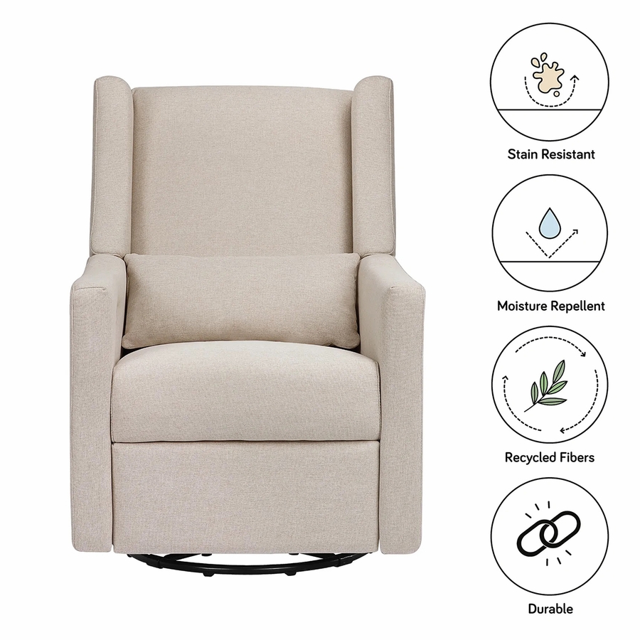 Babyletto Kiwi Electronic Glider Recliner w/ USB Performance Beach