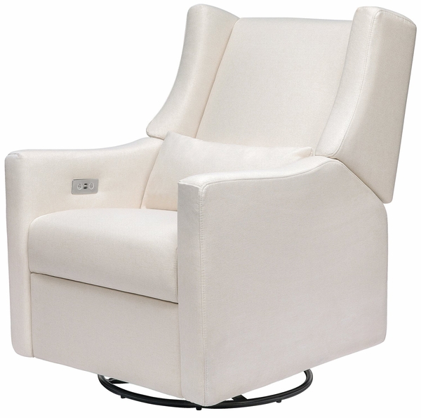 Babyletto Kiwi Electronic Glider Recliner w/ USB - Performance Cream Eco-Weave