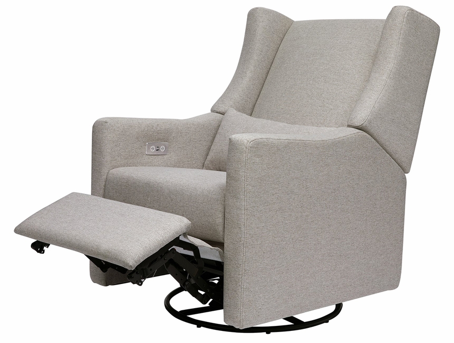 Babyletto Kiwi Electronic Glider Recliner w/ USB Performance Grey Eco