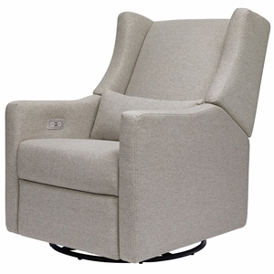 Babyletto Kiwi Electronic Glider Recliner w/ USB - Performance Grey Eco-Weave