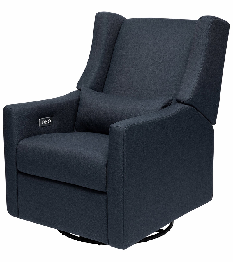 Babyletto Kiwi Electronic Glider Recliner w/ USB Performance Navy Eco