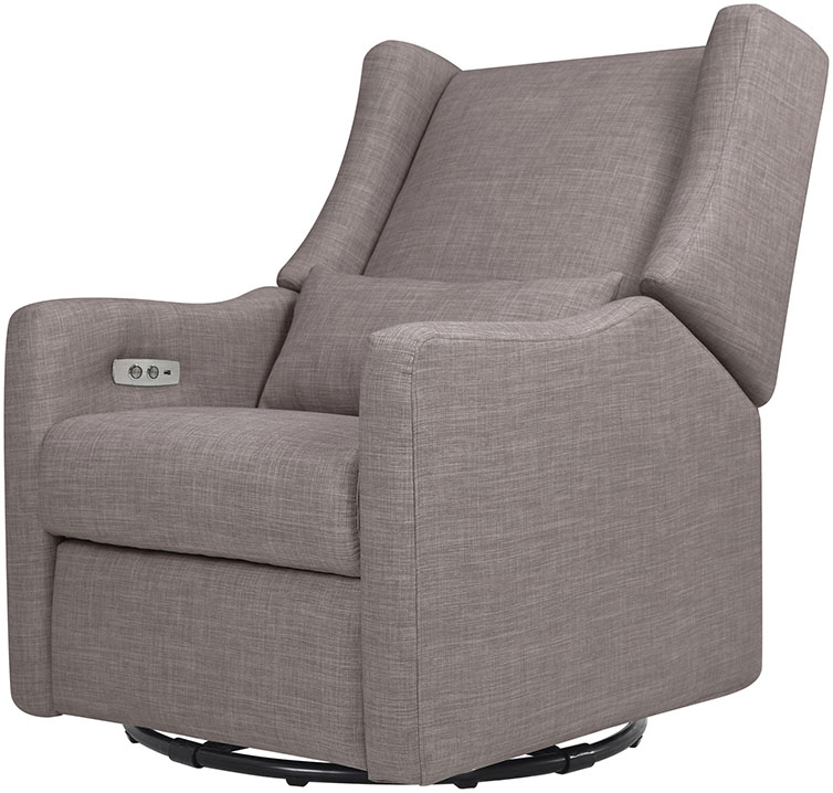 BabyLetto Kiwi Electronic Recliner & Swivel Glider Grey Tweed