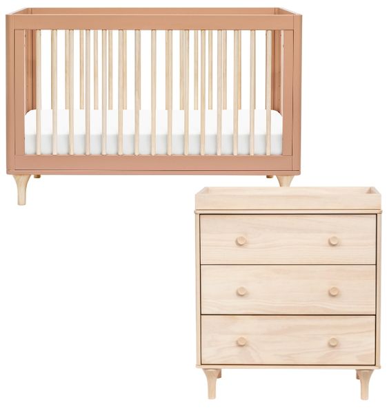 Babyletto Lolly 3in1 Convertible Crib + 3Drawer Changer Dresser