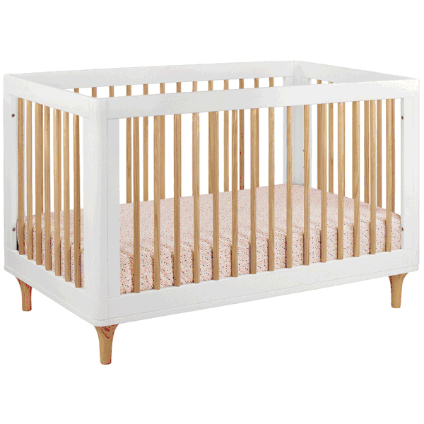 Babyletto Lolly 3In1 Convertible Crib with Toddler Bed Conversion Kit White/Natural