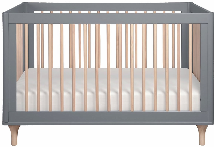 Babyletto Lolly 3In1 Convertible Crib with Toddler Bed Conversion Kit Grey/Washed Natural
