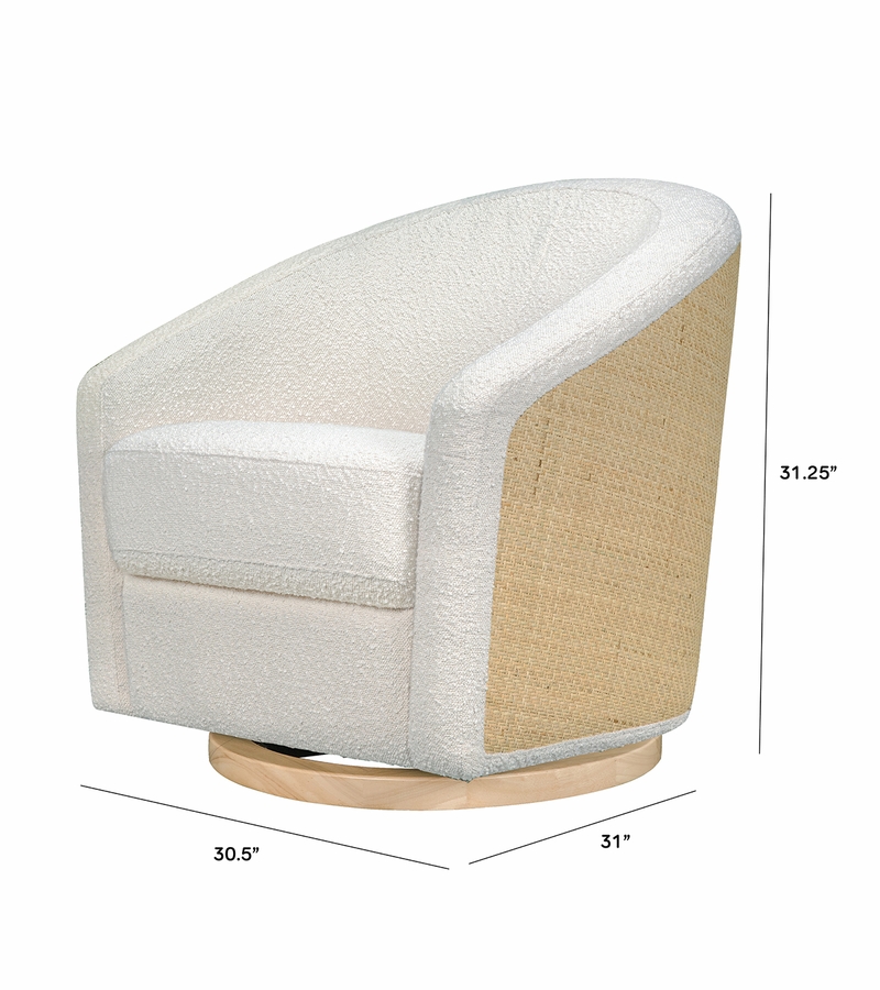 Nursery Chair With Ottoman Babyletto Tuba Glider Ivory Corduroy