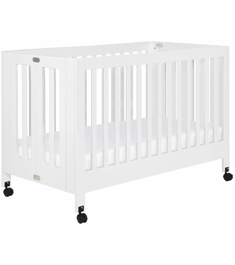 Babyletto Maki FullSize Folding Portable Crib + Conversion Kit White