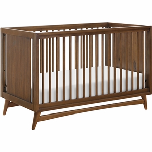 Babyletto Peggy 3-in-1 Convertible Crib w/Toddler Bed Conversion Kit - Natural Walnut